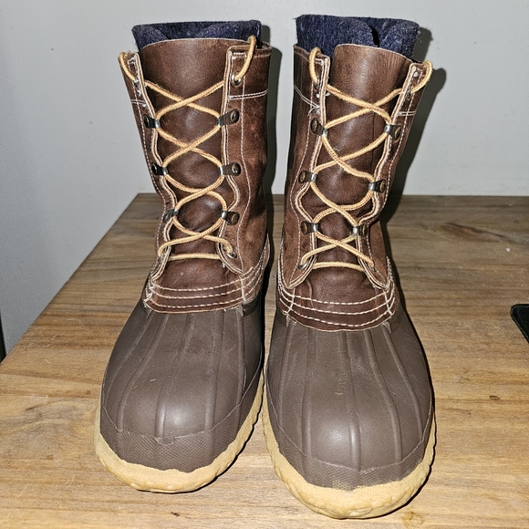 Vintage L.L.Bean Leather Freeport,ME.Insulated Up Duck Boots Size:7 - Picture 2 of 8